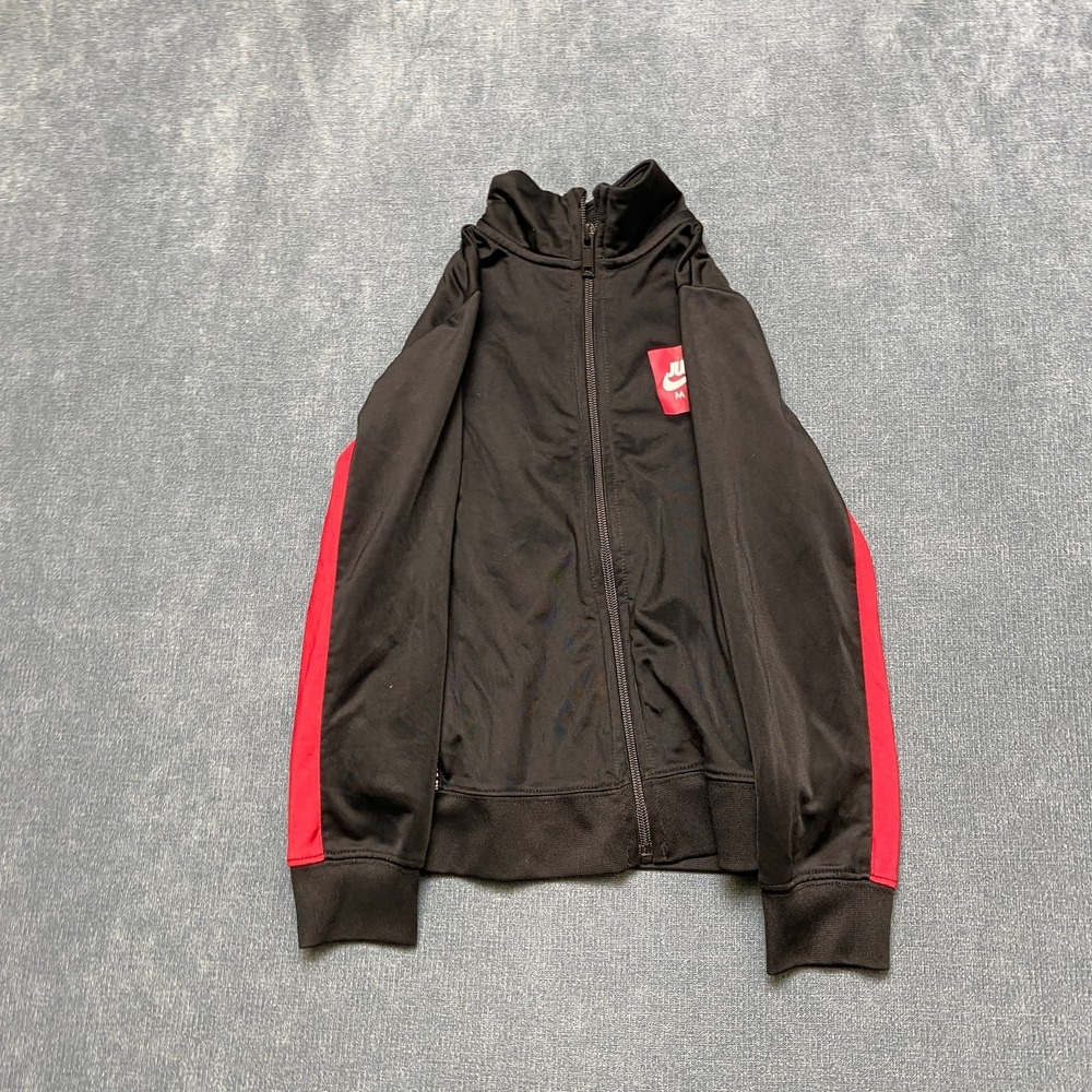 Air Jordan Athletic Jacket Boys M 5-6Yrs Black Red Jump Man Full Zip Long Sleeve